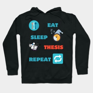 Eat sleep thesis repeat Hoodie